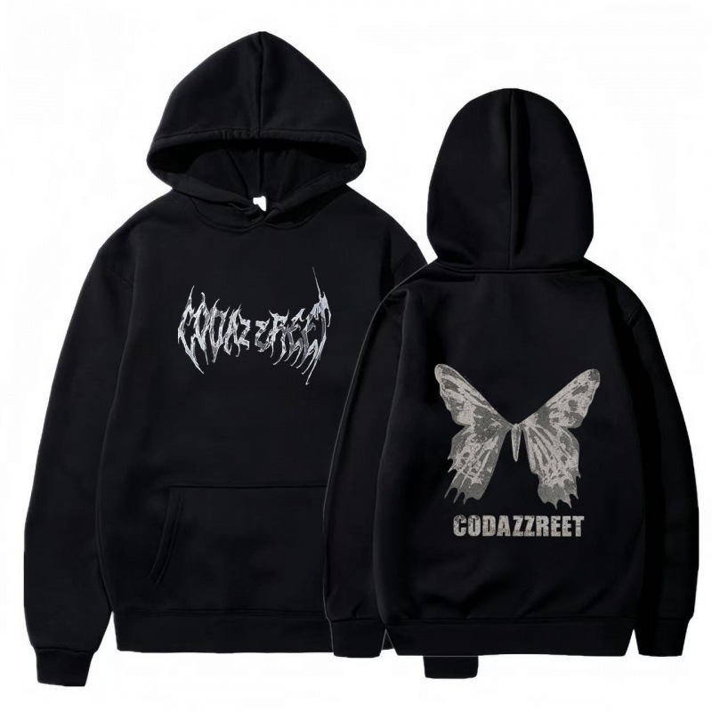 European and American cross-border new American-style hooded sweatshirt for men and women, hip-hop butterfly hoodie, streetwear jacket