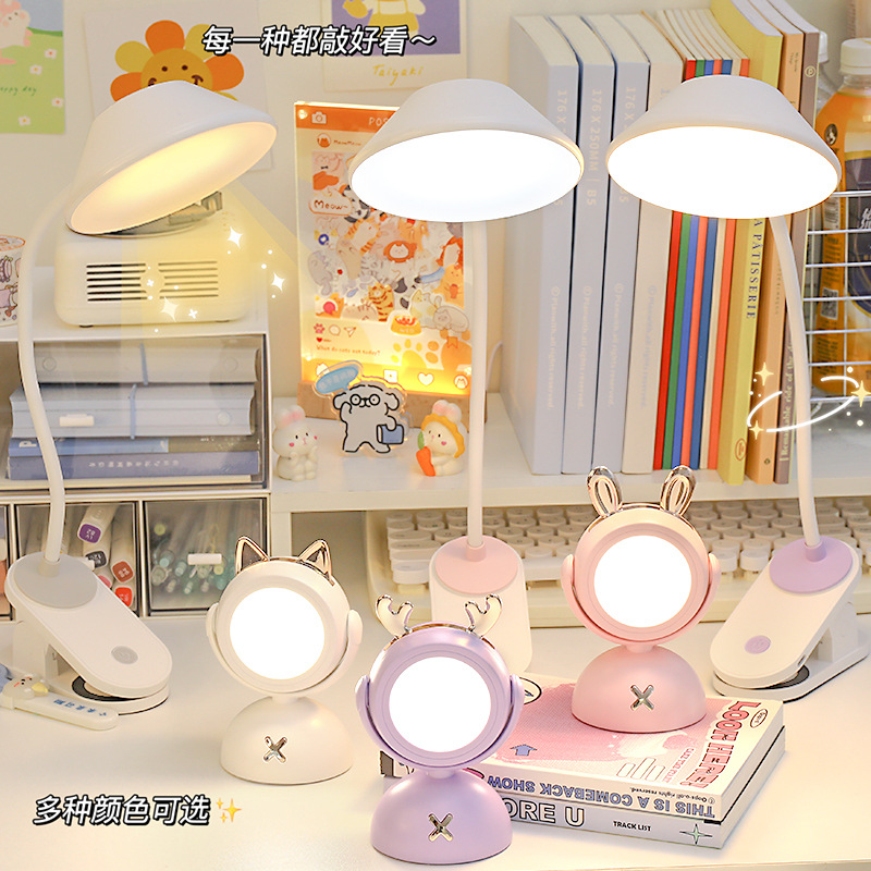 USB recargable lámpara de escritorio aprendizaje estudiante escritorio escritura niña escritura tarea niños escritorio dormitorio lámpara de noche pequeña