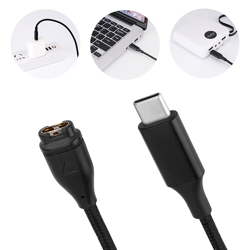 Compatible with Garmin fenix8 7x 6S PRO charger, forerunner570 charging cable Type-C adapter Application Scenario