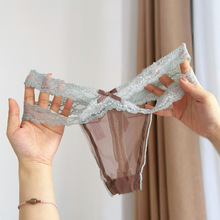 So pretty~性感蕾丝内裤女生纯欲丁字裤女低腰薄款网纱女士三角裤