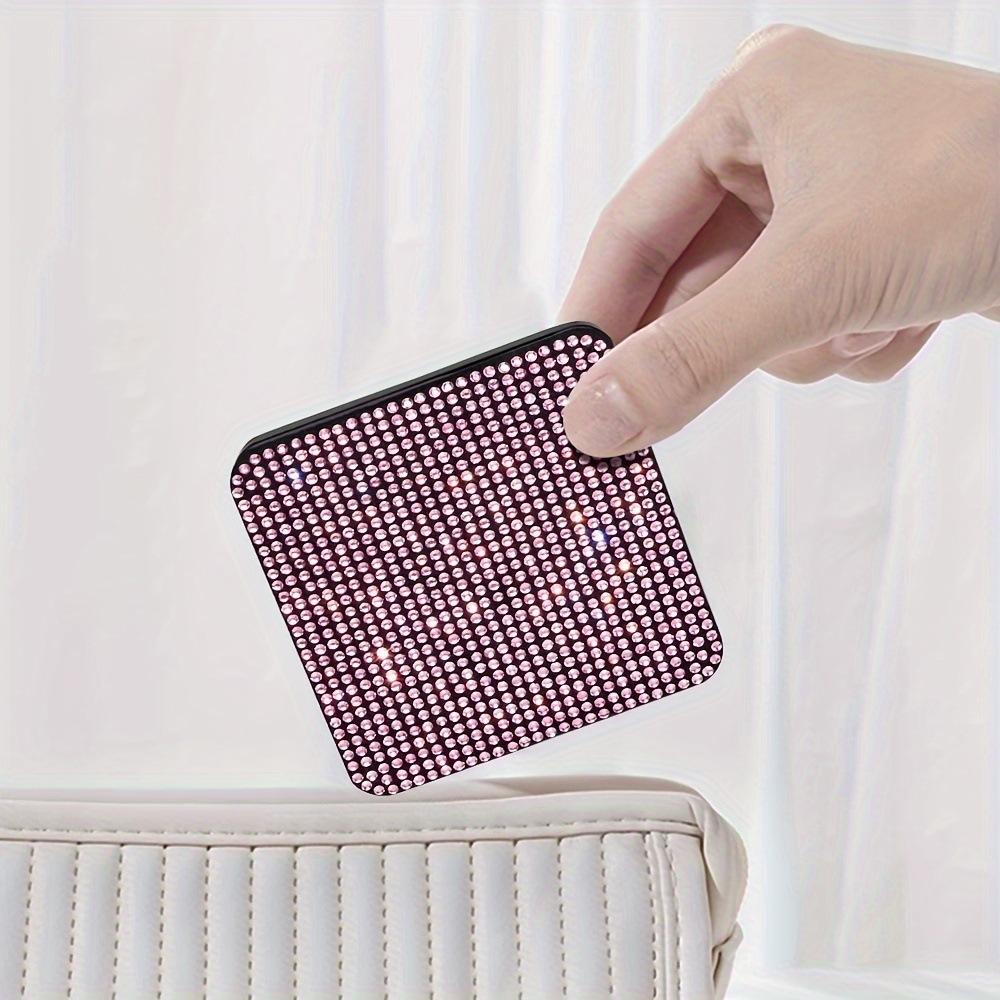 Espejo de maquillaje portátil de moda con incrustaciones de diamantes de imitación Espejo de maquillaje Regalo Espejo cuadrado plegable portátil Espejo plegable de doble cara de mano lote