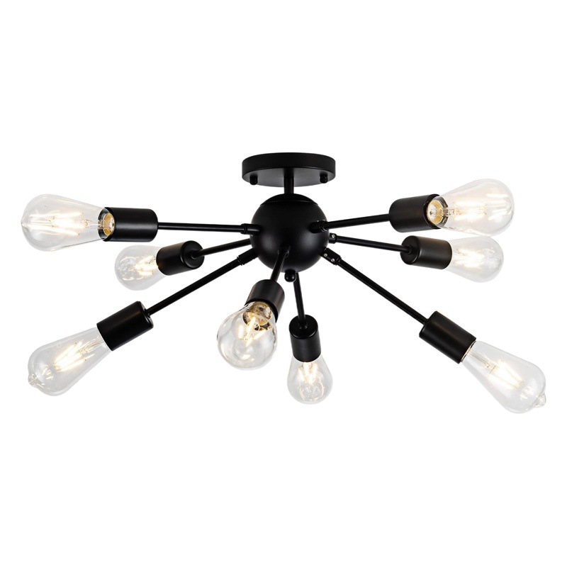 Lámpara de techo nórdica transfronteriza sala de estar comedor lámpara dormitorio habitación de invitados araña de personalidad creativa satélite araña de loft americano