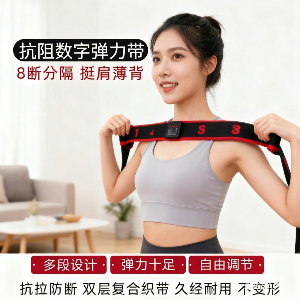 Resistance Band for Muscle Growth, Digital Resistance Band for Middle-Aged and Elderly People, Specifically Designed for Training Glute Muscles and Leg Muscles