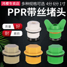 4分6分1寸PPR带密封圈免生料带外丝堵头20/25外牙管堵ppr水管丝堵