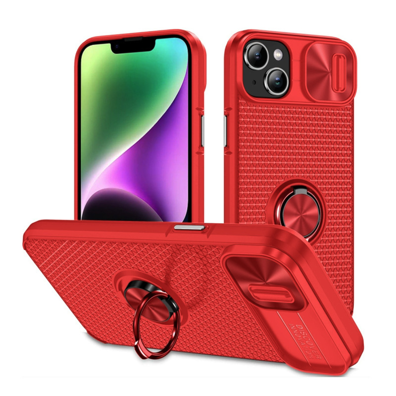 IPhone 15 TPU PC指環押し窓ケース全包携帯ケースiPhone 15シリーズ磁気吸引保護ケース|undefined