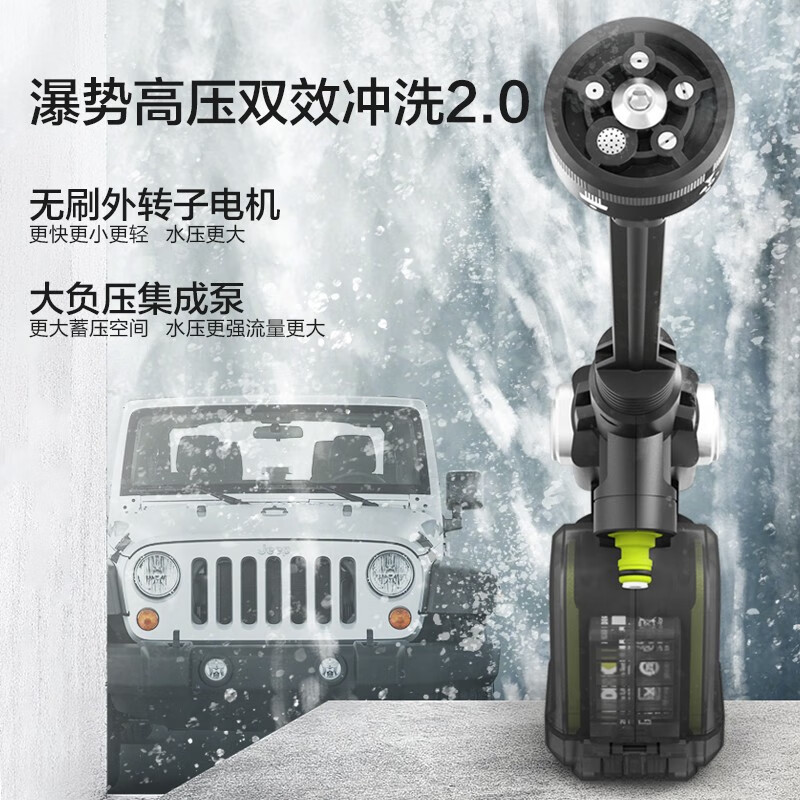 20V litio sin escobillas WU633 pistola de agua de alta presión doméstica inalámbrica máquina de limpieza de alto flujo WU6 image 4
