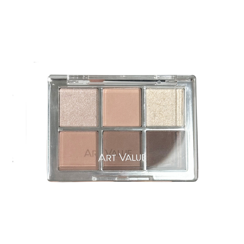 Art Value 新品白茶透银眼影盘 日常大地色低饱和度一盘六色眼影|undefined