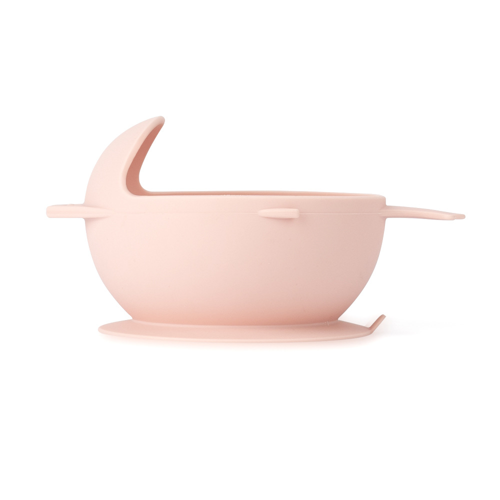 宝宝辅食碗 硅胶吸盘碗耐摔不变形卡通金鱼碗儿童吃饭硅胶训练碗