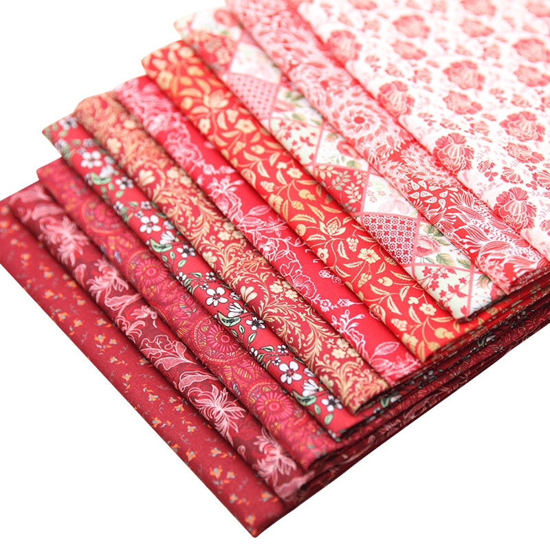 Tela de bordado hecha a mano para patchwork DIY, tela de bordado Lu, tela de bordado de moda, tela floral de algodón para punto de cruz y muñecas.