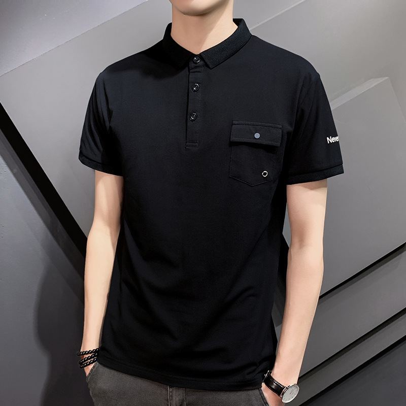 Men's short-sleeved POLO shirt 2021 summ...