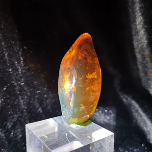 Baiji Billion Years Water Purified Blue Amber Bare Stone Blue Pepper Natural Amber Jewelry Raw Materials Gift Jewelry