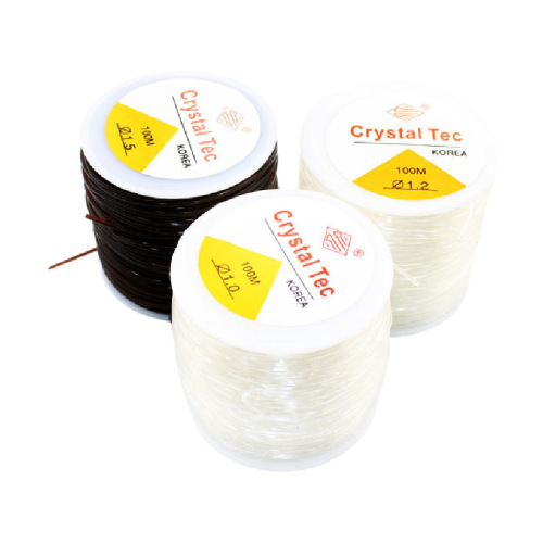 Round transparent fish silk elastic cord 100 meters colorful crystal cord DIY beaded elastic cord jewelry accessories