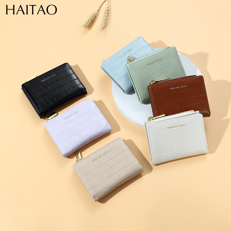 Nueva cartera de las mujeres corto simple titular de la tarjeta de verano cartera transfronteriza Comercio exterior cremallera monedero al por mayor