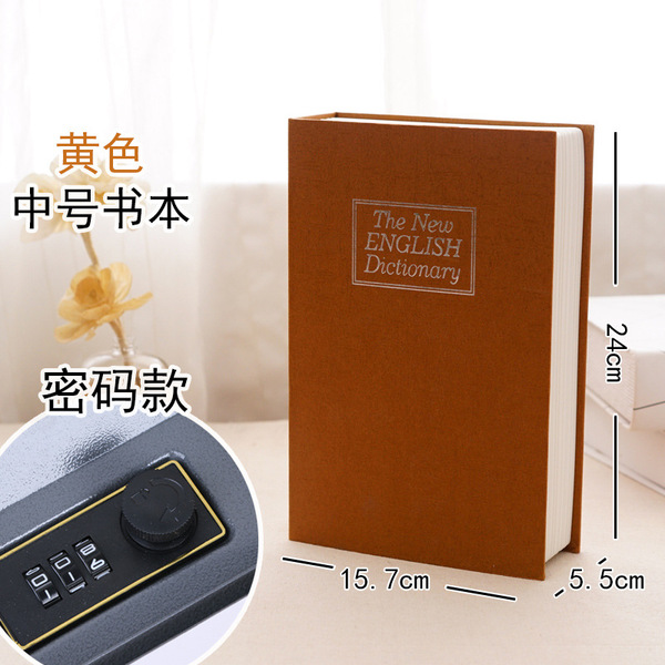 Book safe password box with lock small lock cabinet small money box…