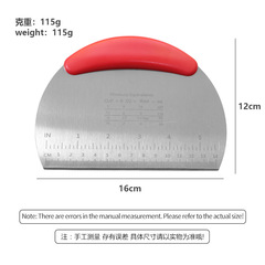 Stainless Steel Slicing Knife with Half-Circle and Scale, Flour Scraper, Cake & Bread Cutter, Baking Dough Slicer—Wholesale