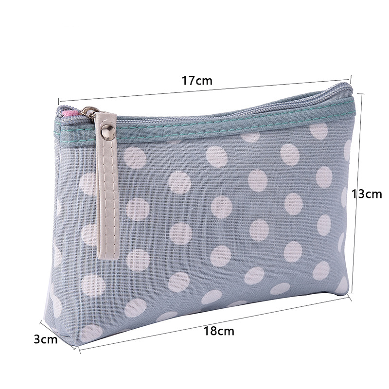 Women's Small All Seasons Canvas Polyester Polka Dots Basic Dumpling Shape Zipper Cosmetic Bag Phone Wallet display picture 2