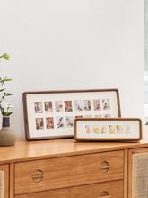儿童证件照片相框摆台实木两寸照像框宝宝周岁成长纪念框挂墙