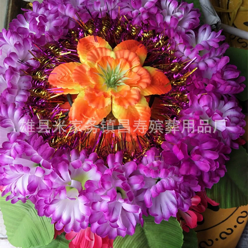 Похоронные принадлежности букет завод Моделирование венок Цинмин маленький венок 50 см Пластиковая полка надгробие венок могила