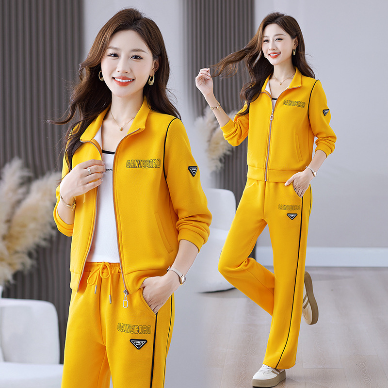 休闲运动服套装女士春秋2025新款爆款秋季时尚洋气开衫卫衣两件套|undefined