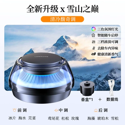 2026 Car Fragrance Diffuser, Car Interior Perfume, 2026 New Model, Long-Lasting Fragrance, Cloud Mist Automatic Spray (Car Perfume Aromatherapy) - snow-mountain-summityw006-auto-startstop-6-color-ambient-lighting