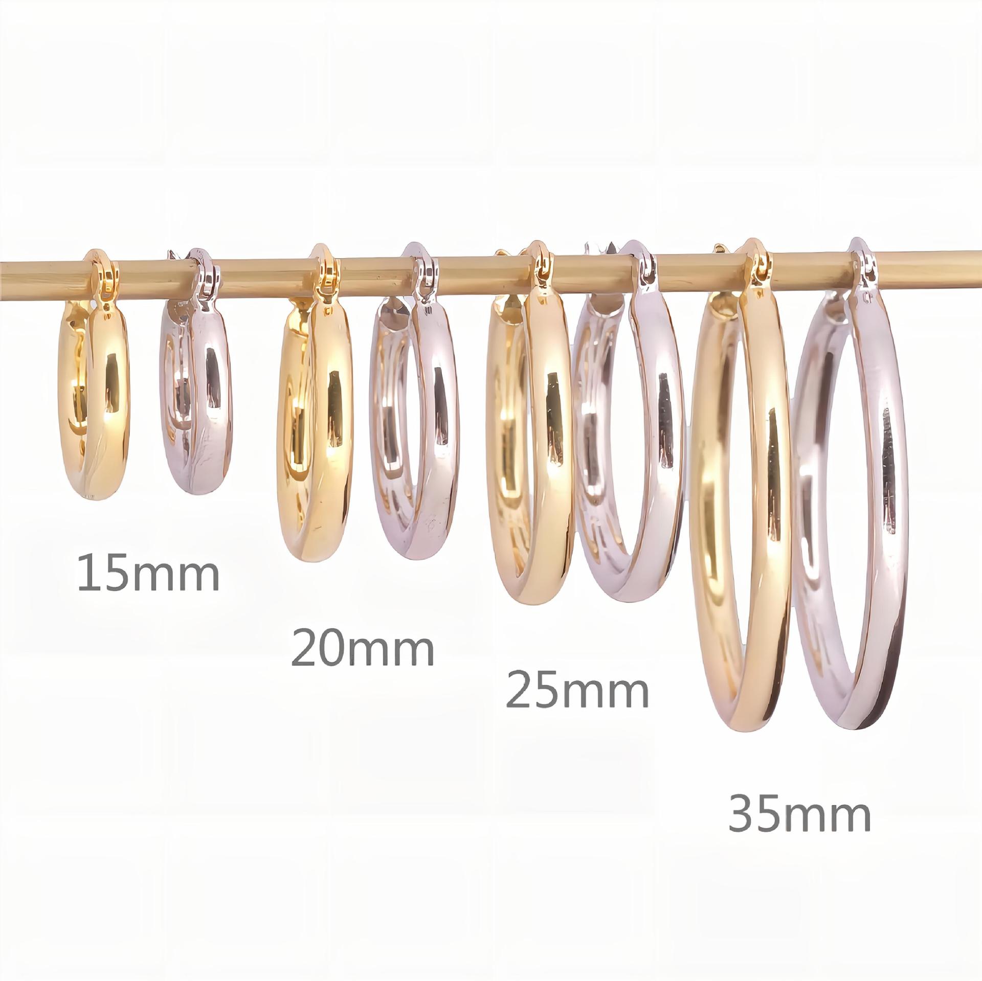 10g Weight 0.03µm Gold Plating Thickness Electroplating Gold Plating Process 925 Sterling Silver Ear Needle Material 18K Real Gold Plated, Rhodium Plated Plating Material 1 Pair 925 Sterling Silver Geometric Earrings