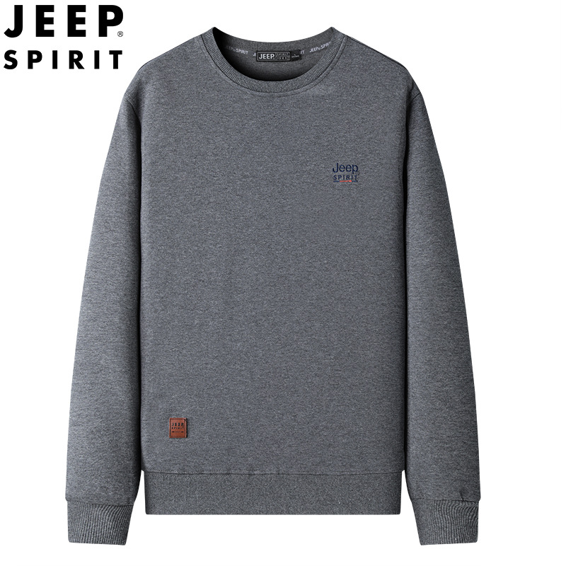 Super Mainly Recommended Jeep Spirit Spring & Fall Round Neck Long-Sleeved T-Shirt Men's Sports Loose Sweatshirt Men's Trendy Brand 7151 New Style