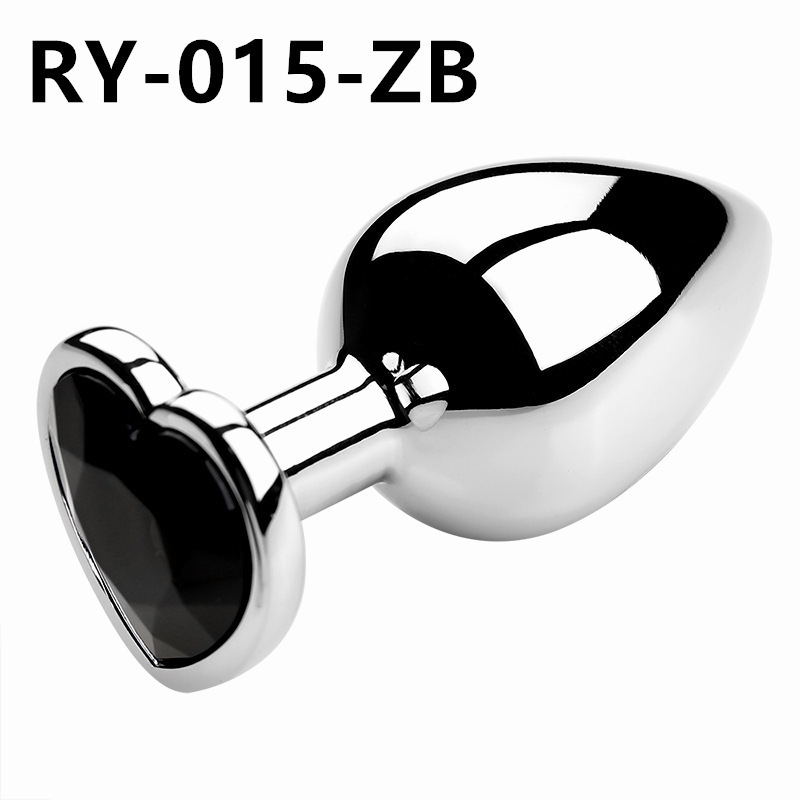 Corazón de metal plug anal back patio para usar artículos sexuales dilatadores coquetear al por mayor SM artículos sexuales para adultos