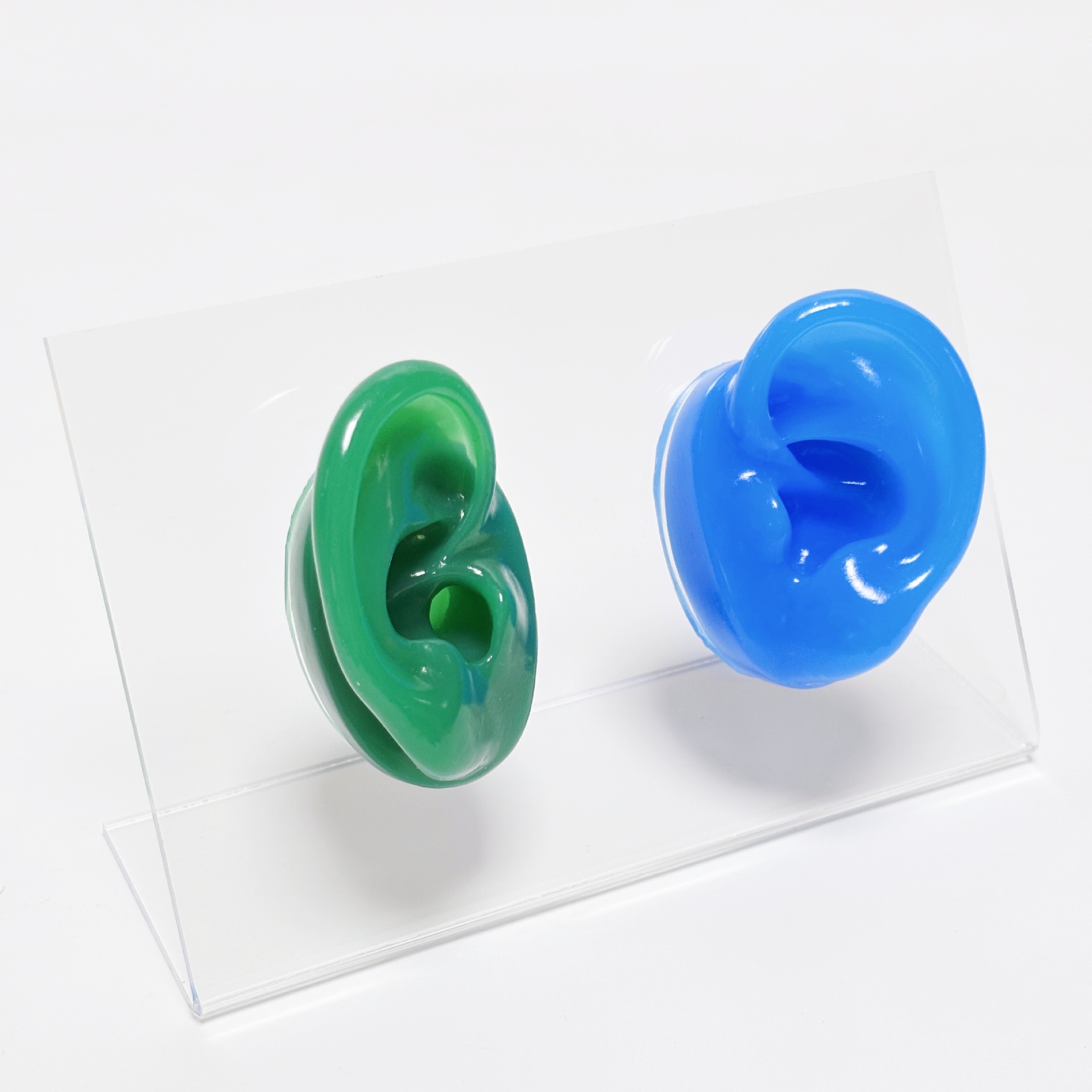 auriculares de silicona modelo de canal auditivo auricular auriculares audífonos auriculares perforación auriculares estante de exhibición joyas pendientes