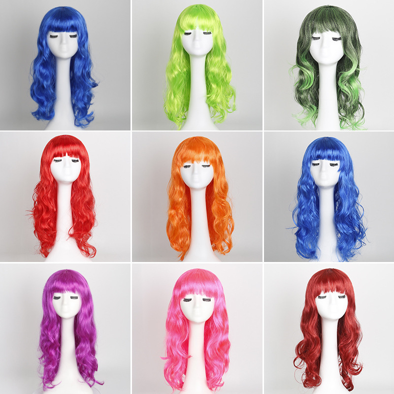 Mufei European and American Style Role-Playing Props Wig for Men to Cross-Dress as Women, Long Hair, Big Waves, Long Curly Wig, Multiple Colors