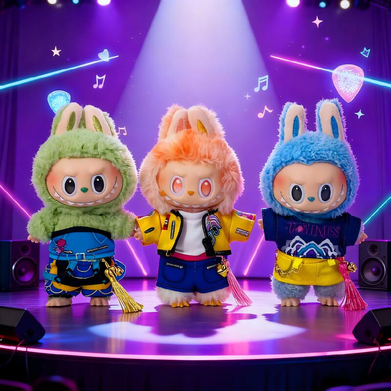 Labubu Witch Hunt Girl Group Doll Outfit Set Rumi Zoyomi Labubu Clothes 17cm Vinyl Doll Accessories