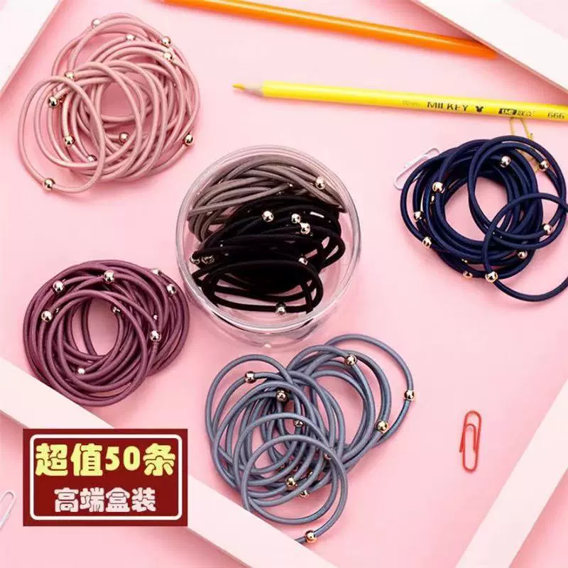 Черная базовая крышка для Hair rope canned, набор из пряжи, корейский стиль, простой и элегантный дизайн, оптовая продажа