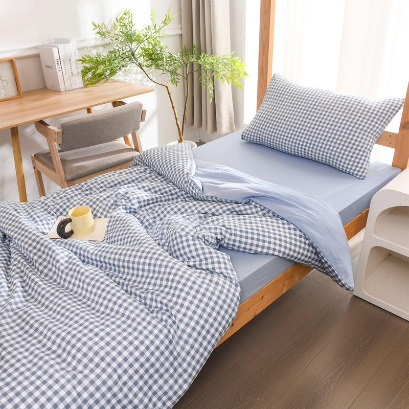 Algodón lavado, dormitorio de estudiantes de tres piezas, literas de dormitorio, lavable a máquina individual universal, lavado a máquina, nuevo estilo 2025