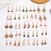 Christmas metal earrings, European style, with snowflakes, factory direct supply