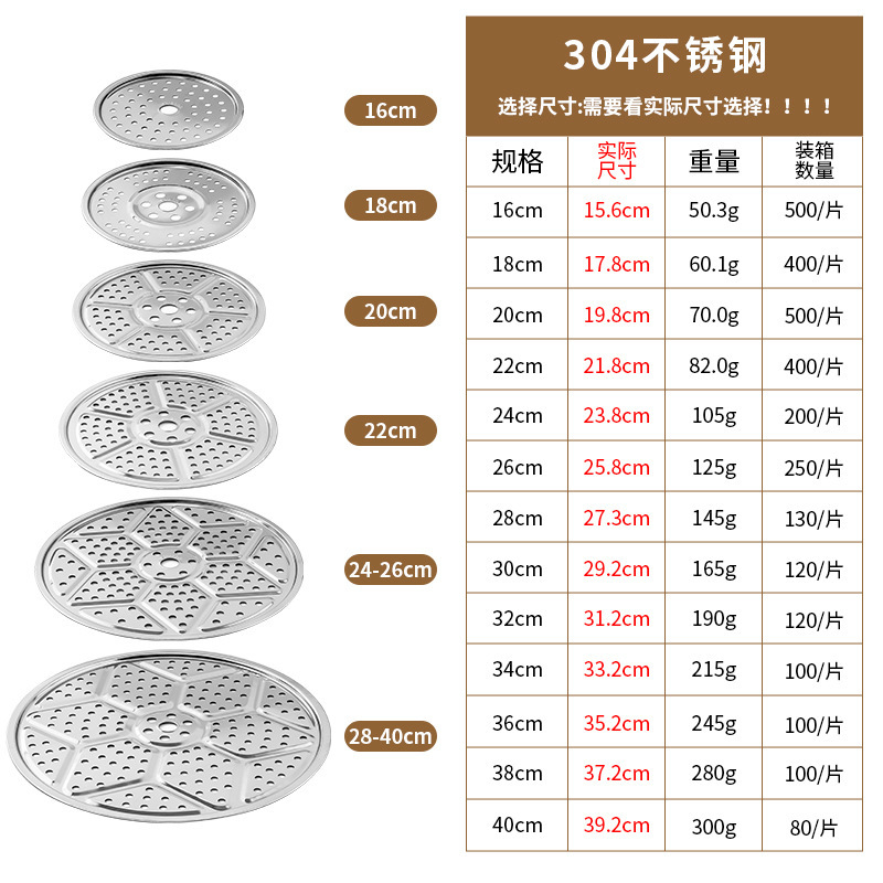 不锈钢加厚篦子圆形高脚蒸馒头架蒸片家用厨房炒锅高压锅隔水蒸盘|undefined