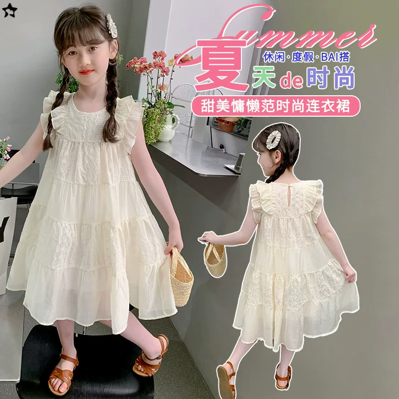 Summer dress, skirt, children's summer clothing, shiffon small princess costume, western style, children's clothing