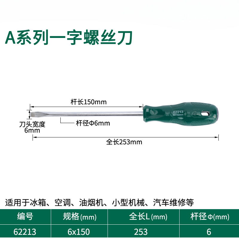 Destornillador de cabeza de rábano pequeño destornillador de ciruela de boca plana cruzada