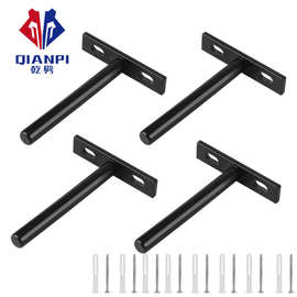 T型层板托隐形隐藏式暗藏木板支架墙壁固定墙上壁挂书架隔板配件