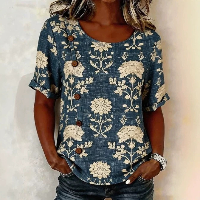 Women's Round Neck Plus Size Short-Sleeve T-Shirt, New Trendy Loose-Fitting T-Shirt, Factory Wholesale, Cheap Tops Women's Round Neck Plus Size Short-Sleeve T-Shirt, New Trendy Loose-Fitting T-Shirt, Factory Wholesale, Cheap Tops