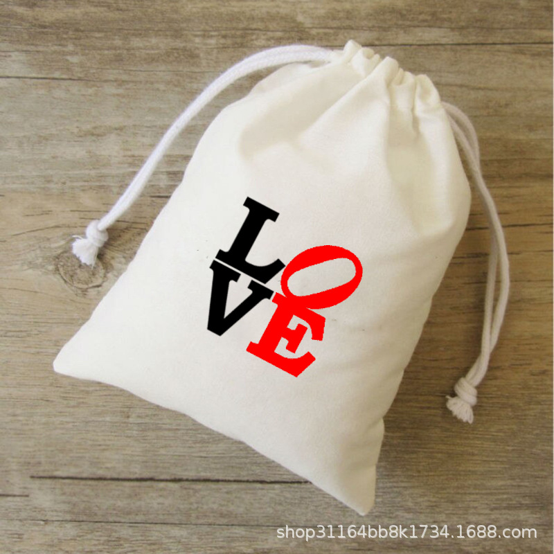 Bolsa de cordón en blanco de fábrica arroz mijo cordón bolsa de algodón bolsa de lona portátil logotipo impreso personalizado