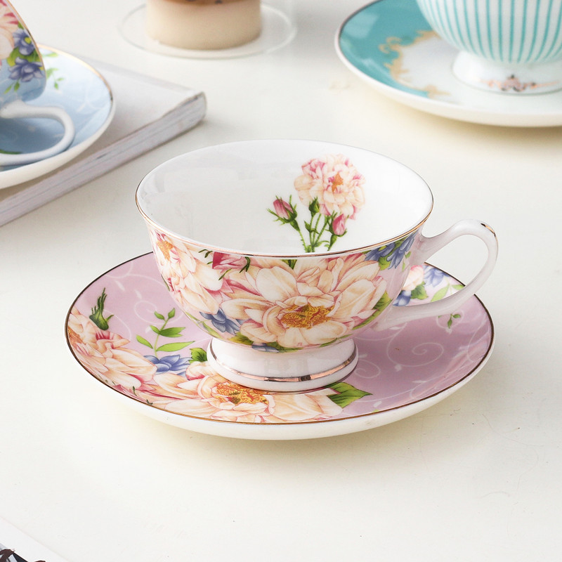 骨磁器コーヒーカップヨーロッパ式小豪華コーヒーカップ皿イギリス式午後カップ茶器家庭用オフィス|undefined