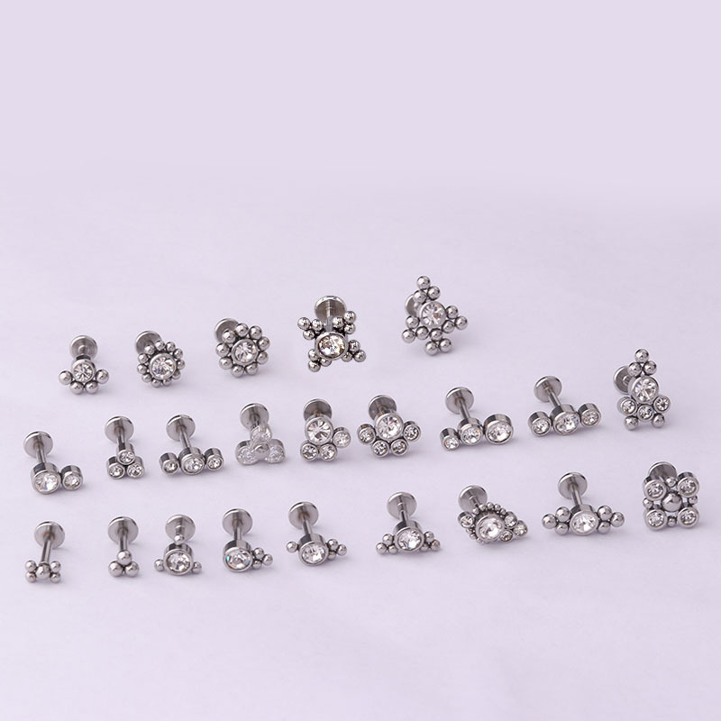 Ear Cartilage Rings & Studs Fashion Geometric 316 Stainless Steel  Plating display picture 1