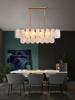 Postmodern Simplicity a chandelier a living room originality atmosphere Restaurant bedroom designer American style All copper Glass lamps and lanterns