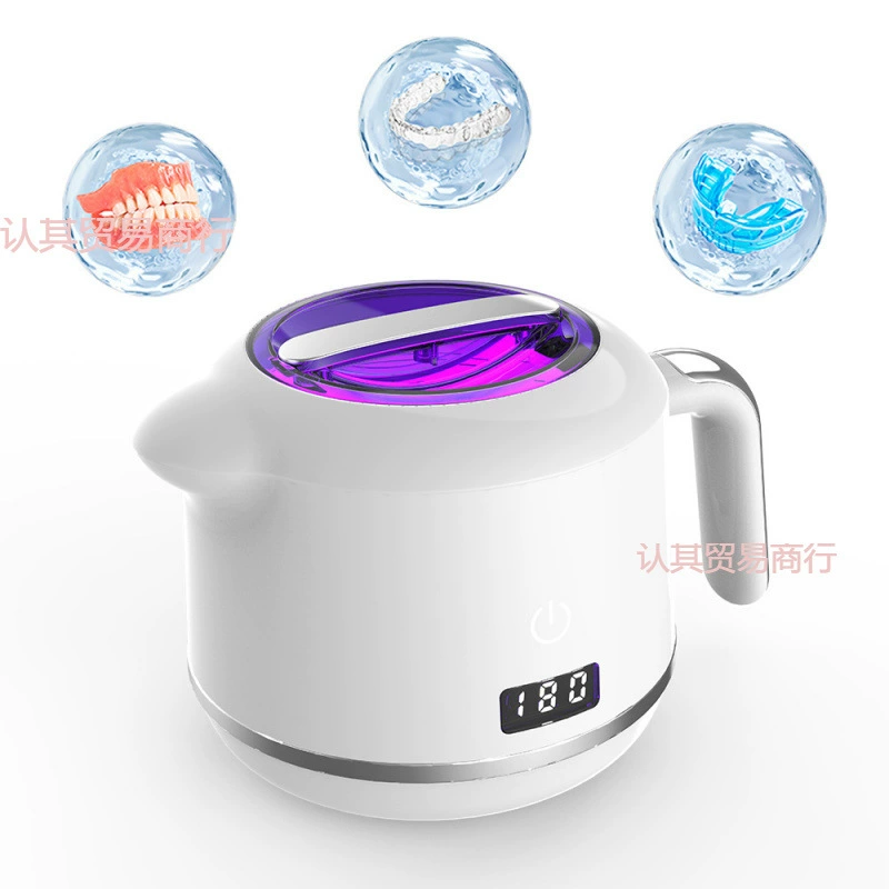 Новая частная модель популярной маленькой ультрафиолетовой машины для чистки зубных протезов, брекетов и ювелирных изделий ультразвуком