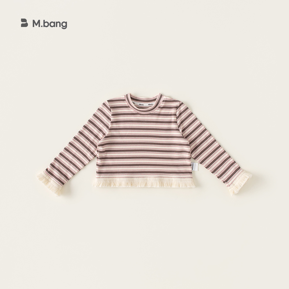 Youbao ropa para niños, ropa de otoño para niñas, camiseta de manga larga, camisa de fondo a rayas para niñas con flecos personalizados, ropa para niños de moda, ropa para niños
