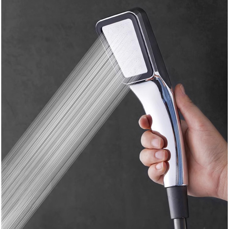 Wholesale 300-hole bathroom pressurized shower head square hand-held shower head pressurized shower head water-saving shower head
