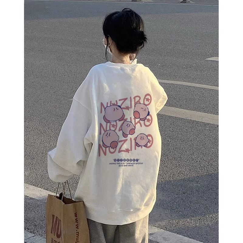 Fleece-Lined Kirby Crewneck Sweatshirt for Men and Women, New Autumn and Winter Couple's Design Jacket Top Wholesale