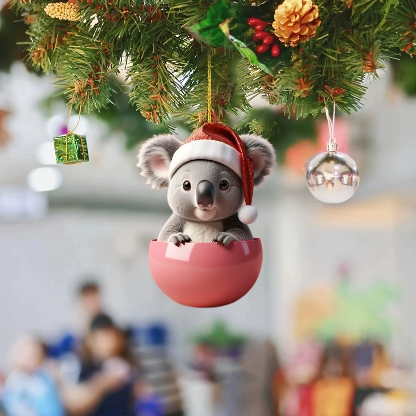 Трансграничный новый акриловый плоский коала автомобиль декоративный кулон