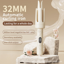 跨境热销全自动卷发棒大波浪液晶显示屏负离子懒人定型卷发神器