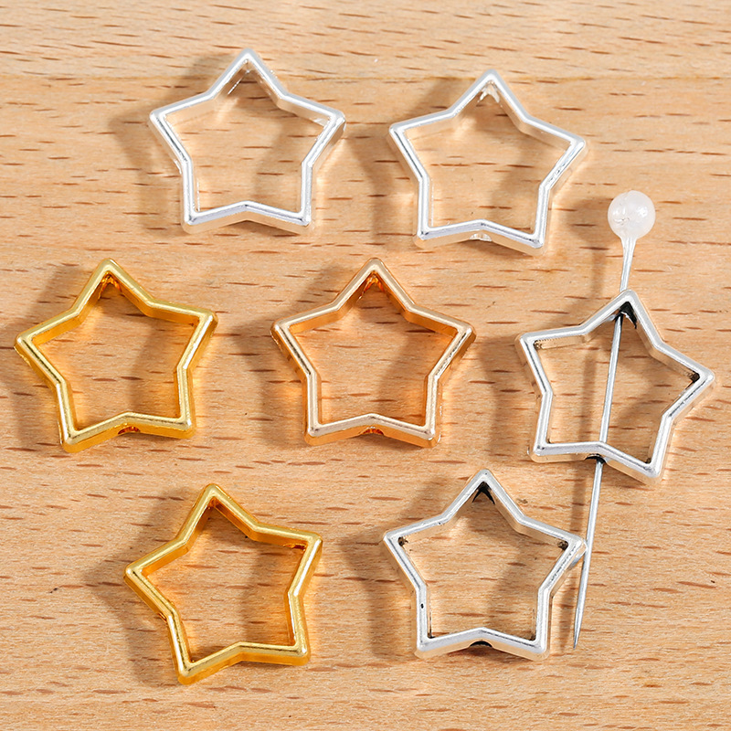 DIY Jewelry Accessories Five-Pointed Star Border Double Hole Bead Bracelet Necklace Set Bead Spacer Accessories Material R234 DIY Jewelry Accessories Five-Pointed Star Border Double Hole Bead Bracelet Necklace Set Bead Spacer Accessories Material R234