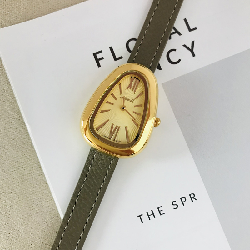 110g Weight Tempered Glass Mirror Material Genuine Leather Strap Material Watch Classification Pointer Display Type Buckle Buckle Style Oval Dial Shape Casual, Holiday Occasion Quartz Movement Solid Color Pattern All Seasons Season Women's Gender Vintage Style, Classic Style Style Vintage Style Classic Style Solid Color Buckle Quartz Watch Women's Watches 14